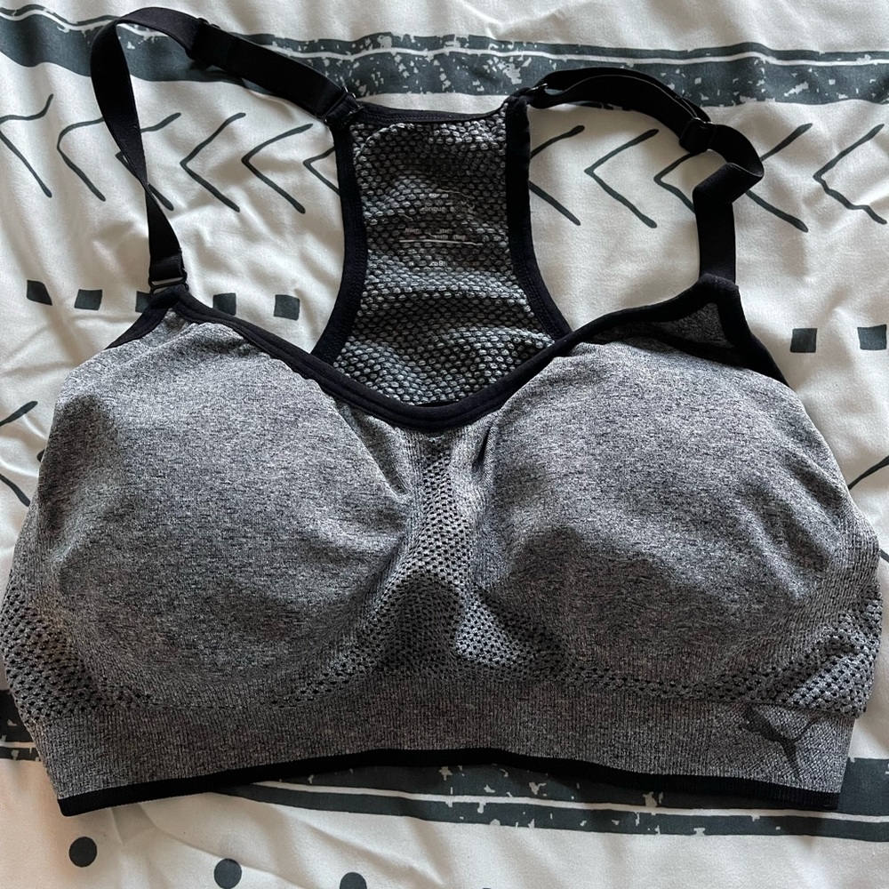 Grey sports bra